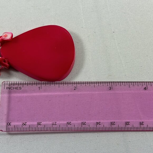 Coldwater Creek Necklace Pink Chunky Pendant Chippy Beads Spring Summer Bright - Picture 7 of 9